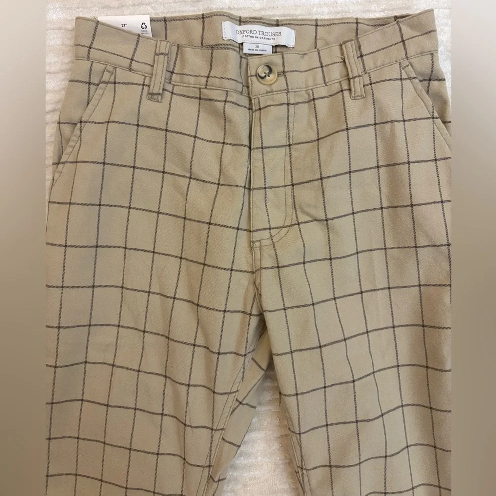 NWT - Cotton On Oxford Trousers in Beige Window - Size 28